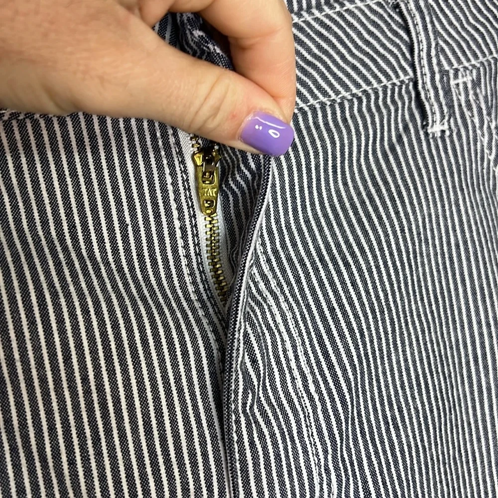 Lee Riders Mid-Rise‎ Striped Navy Blue and White Shorts- 20
